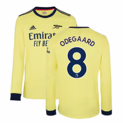 Arsenal 2021-2022 Long Sleeve Away Shirt (ODEGAARD 8) - S
