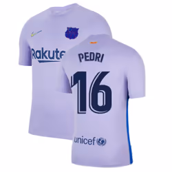 2021-2022 Barcelona Away Shirt (Kids) (PEDRI 16) - SB
