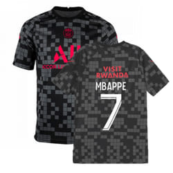PSG 2021-2022 Pre-Match Training Shirt (Black) (MBAPPE 7) - L