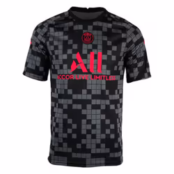 PSG 2021-2022 Pre-Match Training Shirt (Black) (MBAPPE 7) - L
