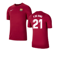 2021-2022 Barcelona Training Shirt (Noble Red) (F.DE JONG 21) - XXL