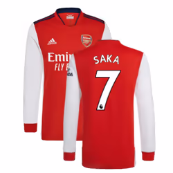 Arsenal 2021-2022 Long Sleeve Home Shirt (SAKA 7) - XS