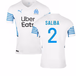 2021-2022 Marseille Authentic Home Shirt (SALIBA 2) - L