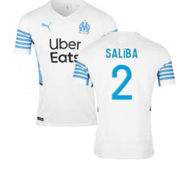 2021-2022 Marseille Authentic Home Shirt (SALIBA 2) - L