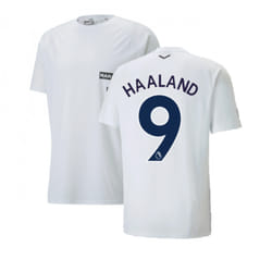 2022-2023 Man City Casuals Tee (White) (HAALAND 9) - M