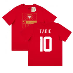 2022-2023 Serbia Ftbl Core Tee (Red) (TADIC 10) - M