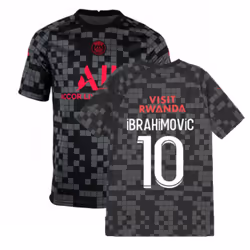 PSG 2021-2022 Pre-Match Training Shirt (Black) (IBRAHIMOVIC 10) - L