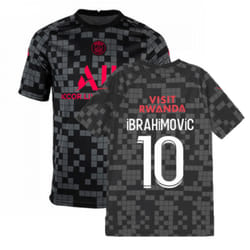 PSG 2021-2022 Pre-Match Training Shirt (Black) (IBRAHIMOVIC 10) - L