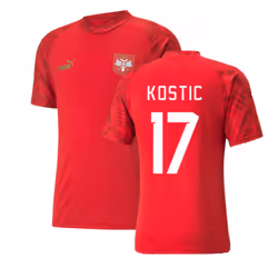 2022-2023 Serbia Pre-Match Jersey (Red) (KOSTIC 17) - M