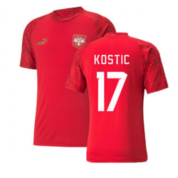 2022-2023 Serbia Pre-Match Jersey (Red) (KOSTIC 17) - M
