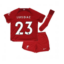 2022-2023 Liverpool Home Little Boys Mini Kit (LUIS DIAZ 23) - LB