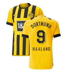 2022-2023 Borussia Dortmund Authentic Home Shirt (HAALAND 9) - M