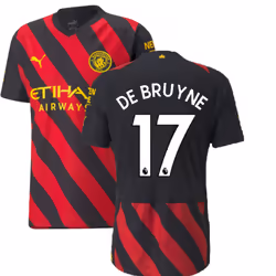 2022-2023 Man City Authentic Away Shirt (DE BRUYNE 17) - S