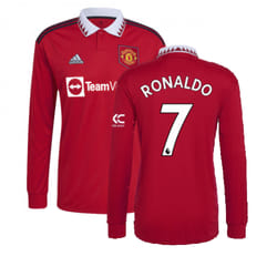 2022-2023 Man Utd Long Sleeve Home Shirt (RONALDO 7) - S