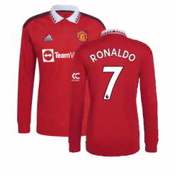 2022-2023 Man Utd Long Sleeve Home Shirt (RONALDO 7) - M