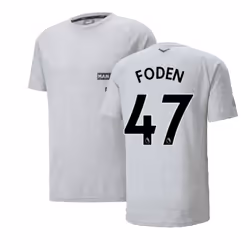 2022-2023 Man City Casuals Tee (Light Grey) (FODEN 47) - M