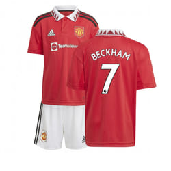 2022-2023 Man Utd Home Mini Kit (BECKHAM 7) - 3-4 Years