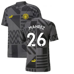 2022-2023 Man City Pre-Match Jersey (Black) (MAHREZ 26) - M