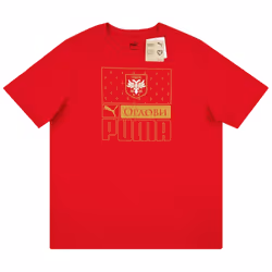 2022-2023 Serbia Ftbl Core Tee (Red) (MAKSIMOVIC 19) - M