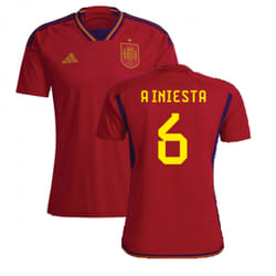 2022-2023 Spain Home Shirt (A INIESTA 6) - 3XL