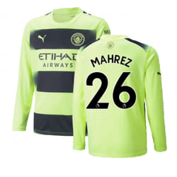 2022-2023 Man City Long Sleeve Third Shirt (MAHREZ 26) - M