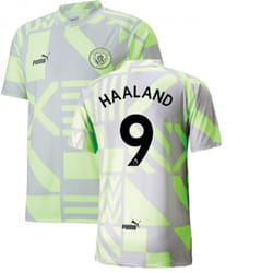 2022-2023 Man City Pre-Match Jersey (Grey Violet) (HAALAND 9) - L