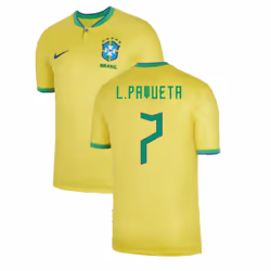 2022-2023 Brazil Home Shirt (L.PAQUETA 7) - XXL