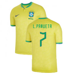 2022-2023 Brazil Home Shirt (L.PAQUETA 7) - XXL