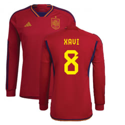 2022-2023 Spain Long Sleeve Home Shirt (XAVI 8) - 3XL