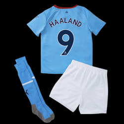 2022-2023 Man City Home Mini Kit (HAALAND 9) - 2-3 Years