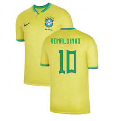 2022-2023 Brazil Home Shirt (RONALDINHO 10) - XL