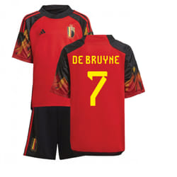 2022-2023 Belgium Home Mini Kit (DE BRUYNE 7) - 3-4 Years
