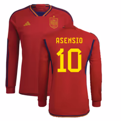 2022-2023 Spain Long Sleeve Home Shirt (ASENSIO 10) - 3XL