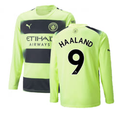 2022-2023 Man City Long Sleeve Third Shirt (HAALAND 9) - M