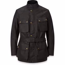 Belstaff Trialmaster Motorcycle Wax Jacket, black, Size 5XL for Men
