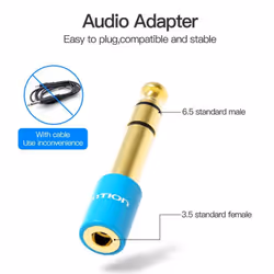 Vention Jack Adapter 6.35mm (1/4 inch) Male to 3.5mm (1/8 inch) Female Stereo Audio Adapter