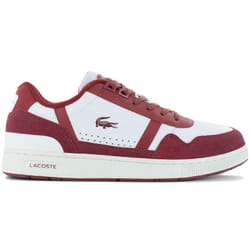 Lacoste T-clip Leather - Herren Sneakers Schuhe Leder WeiÃ-rot 747sma0072286 Original - white, EU 42 UK 8