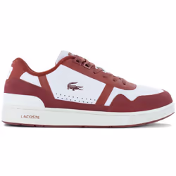 Lacoste T-clip Leather - Herren Sneakers Schuhe Leder WeiÃ-rot 747sma0072286 Original - white, EU 45 UK 10.5