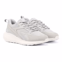 ) Lacoste L003 Evo Men's Grey/White Trainers - Grey, 9 (Adults'