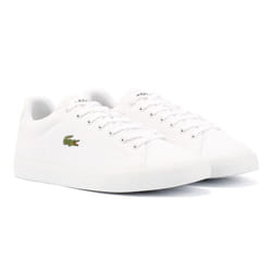 ) Lacoste Lerond Set Leather Men's White Trainers - White, 6 (Adults'