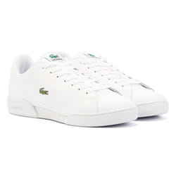 ) Lacoste Carnaby Cup Leather Men's White Trainers - White, 7 (Adults'