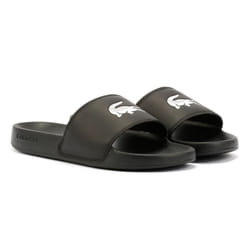 ) Lacoste Serve Slide 0.0 Women's Black Slides - Black, 4 (Adults'
