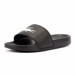 ) Lacoste Serve Slide 0.0 Women's Black Slides - Black, 6 (Adults'