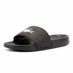 ) Lacoste Serve Slide 0.0 Men's Black Slides - Black, 7 (Adults'