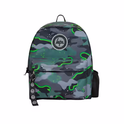 BAGS Glow Camo Badge Polyester Unisex Backpacks in Green Size: One Size
