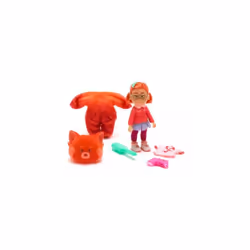 Turning Red Mini Doll Playset with red panda, Miriam, Priya and Abby