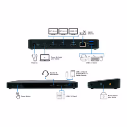 Origin Storage USB C Docking Station Black - 135W - Additional view 6