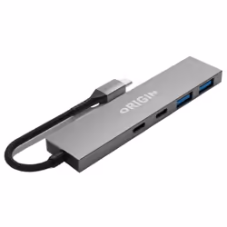 Origin Storage Origin 4 Ports - 2 USB3.2 & 2 Type C Gen1 Hub Wired USB 3.2 Gen 1 (3.1 Gen 1) Type-A + Type-C Grey - Additional view 5