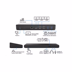 Origin Storage 4K Travel Dock USB C Wired USB 3.2 Gen 1 (3.1 Gen 1) Type-C Black - Additional view 5