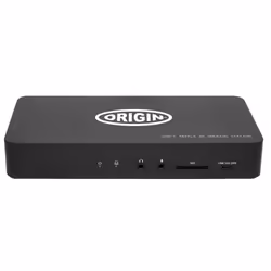 Origin Storage USB-C/A Triple 4K Docking Station, Docking, USB 3.2 Gen 2 (3.1 Gen 2) Type-C, 96 W, 3.5 mm, Black, SD